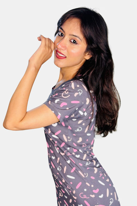 Sweetmoon Long T Shirt Nightdress - Grey — image 5